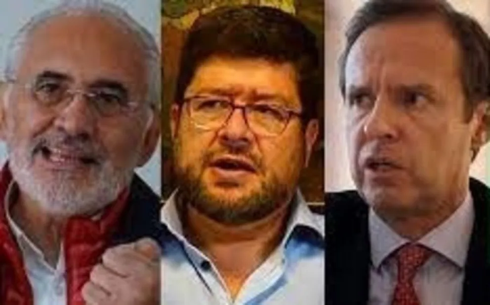 Carlos Mesa, Doria Medina y Jorge Quiroga suscribieron acuerdo para ir con un solo candidato a las elecciones. Foto: Abi