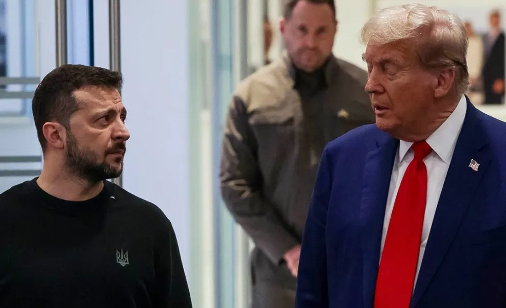  Zelenski y Trump durante un encuentro en una imagen de archivo. Foto: Captura de video