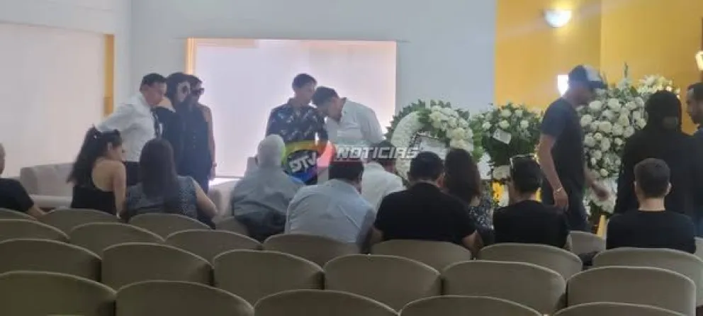 Aguilera en el velorio. FOTO: Captura de pantalla de DTV