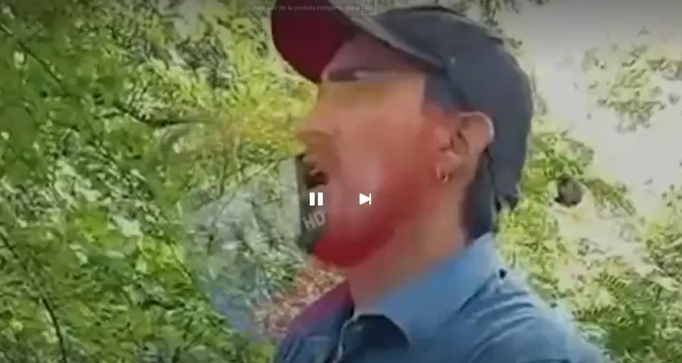 Erik Hurtado en el video que difundió en redes. FOTO: Captura de pantalla de DTV