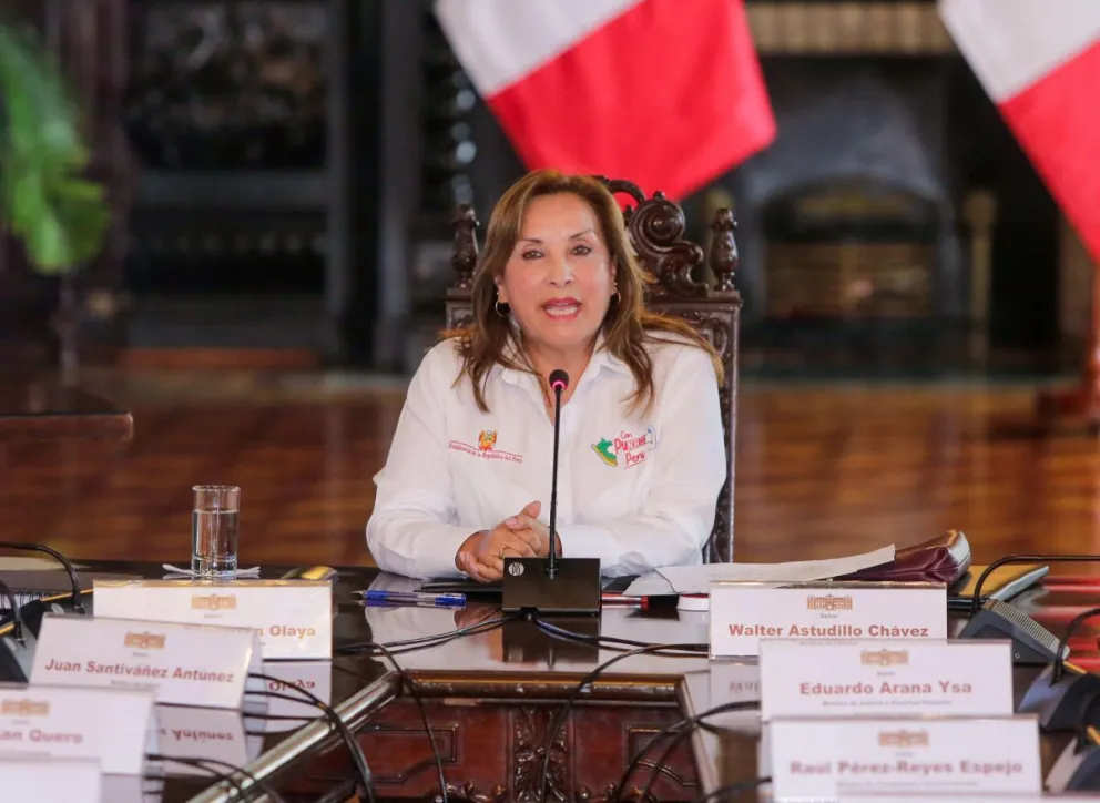 Imagen de archivo de la presidenta de Perú, Dina Boluarte. Foto: EFE