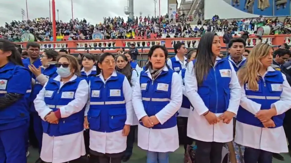 Personal médico que estuvo presente en el lanzamiento del Plan de seguridad.  Foto: Captura Ministerio de Salud.