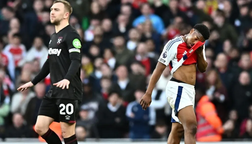 El Arsenal perdió de local ante el West Ham por la Premier League. Foto: EFE.