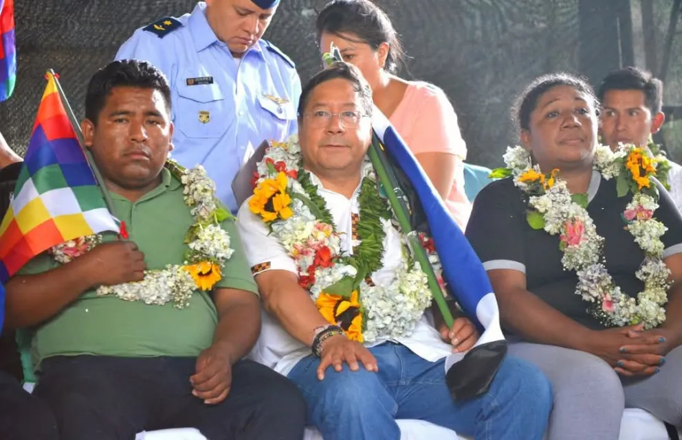  Luis Arce junto a los ejecutivos de Cofecay. Foto: MDRyT