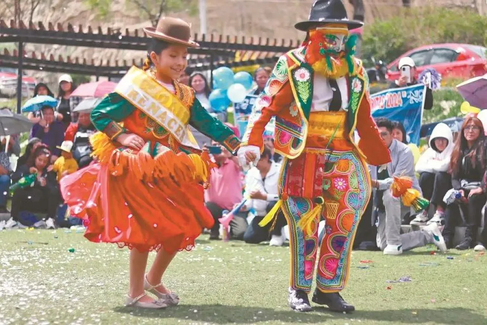 El baile de ch´utas, durante el Carnaval. 