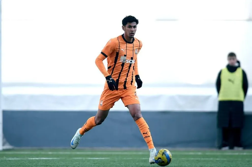 Arroyo durante el partido del Campeonato Juvenil. Foto: Shakthar Donetsk.