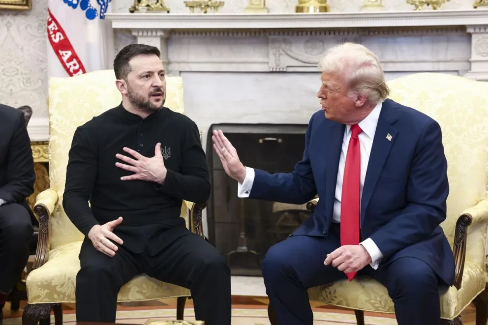 El presidente ucraniano, Volodímir Zelenski, y su homólogo estadounidense, Donald Trump. Foto: EFE