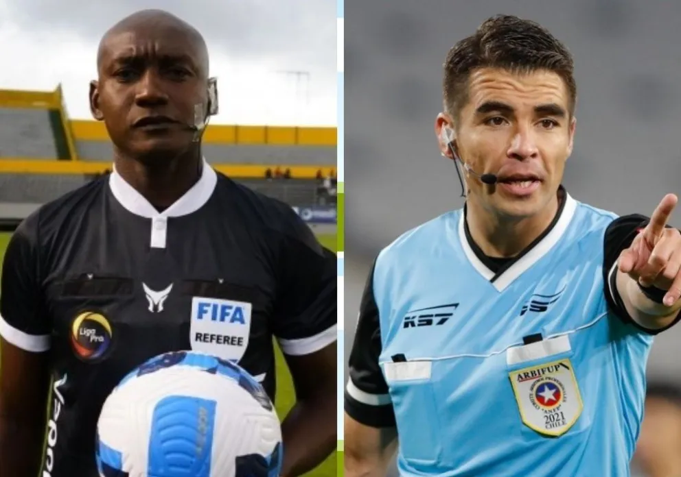  Augusto Aragón (izq.), de Ecuador, y José Cabero, de Chile, dirigirán los partidos de Copa Sudamericana que se jugarán en Cochabamba.