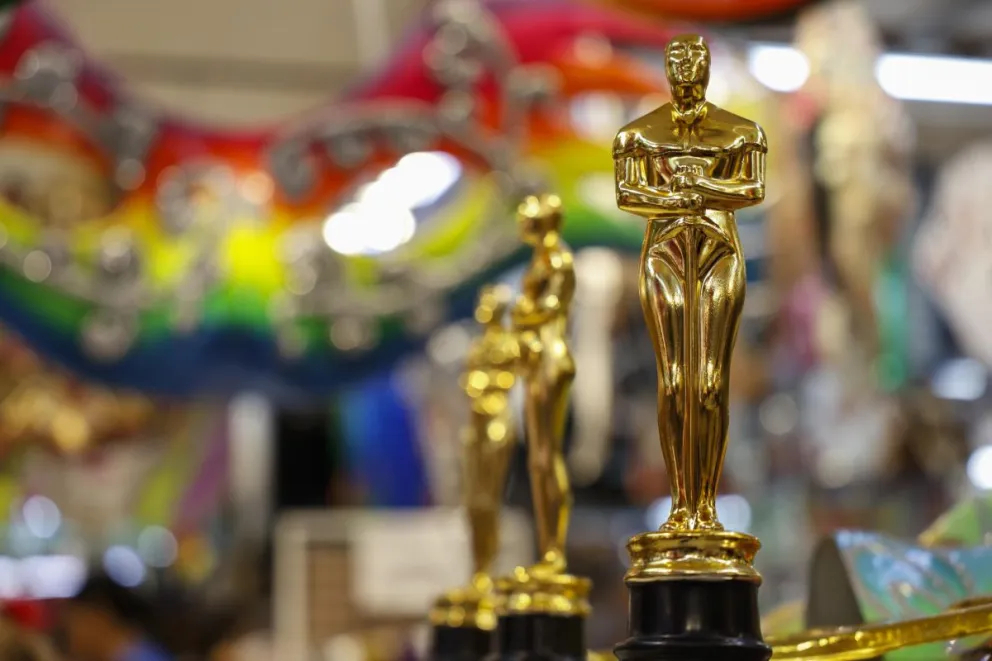 Réplicas de estatuillas de los premios Óscar en São Paulo (Brasil). Foto: EFE  
