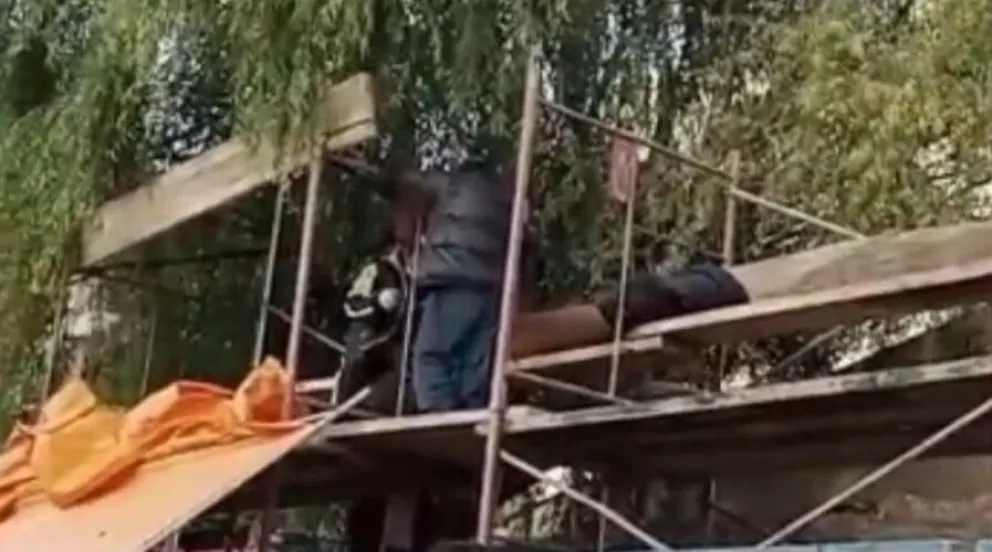 La gradería donde se encontró el dedo. FOTO: Fiscalía Departamental de Oruro