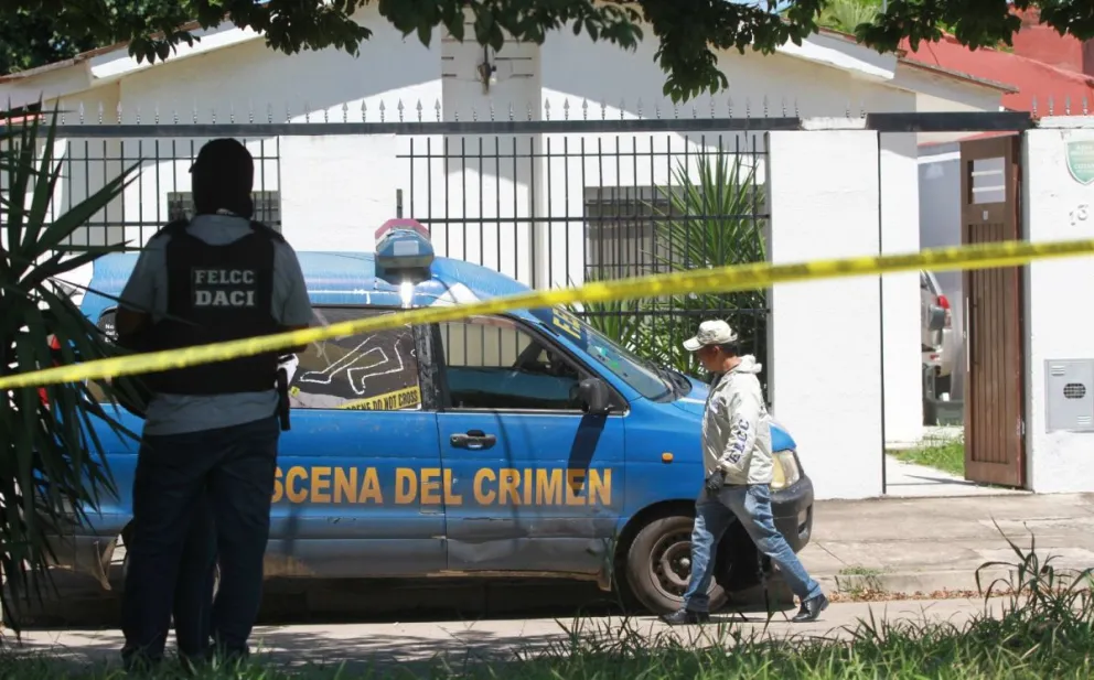 La escena del crimen precintada por la Policía. Foto: APG
