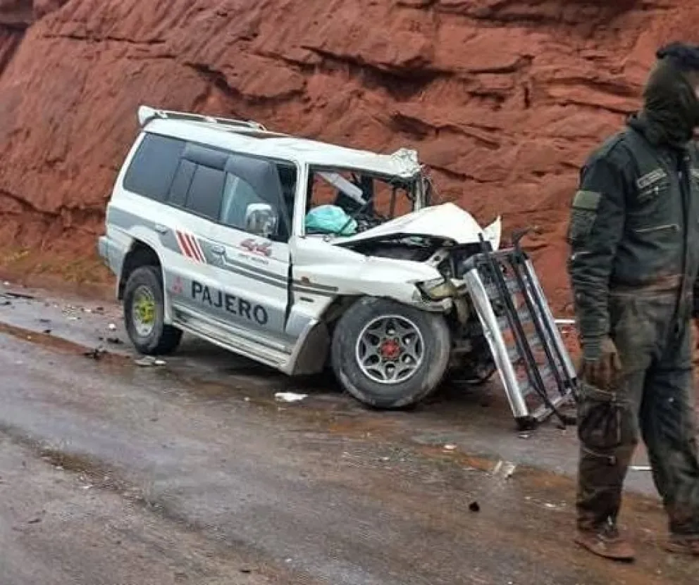 La vagoneta implicada en el accidente de tránsito. Foto: APG
