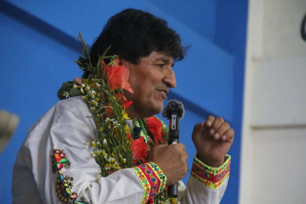 Morales, durante una actividad en el Chapare. Foto: RRSS del exmandatario 