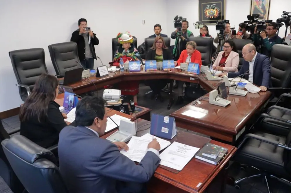 La sesión de la Comisión de Constitución, Legislación y Sistema Electoral. Foto: Diputados