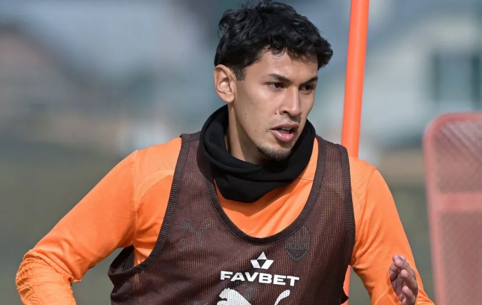 Diego Arroyo en el entrenamiento del 4 de marzo en su club de Ucrania. Foto: Shakhtar