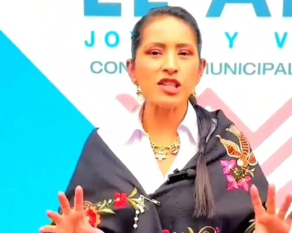 La concejal evista del MAS, Eva Copa. Foto: Captura de video