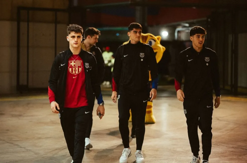 Los jugadores del club azulgrana ya estaban en el escenario deportivo. Foto: FC Barcelona.