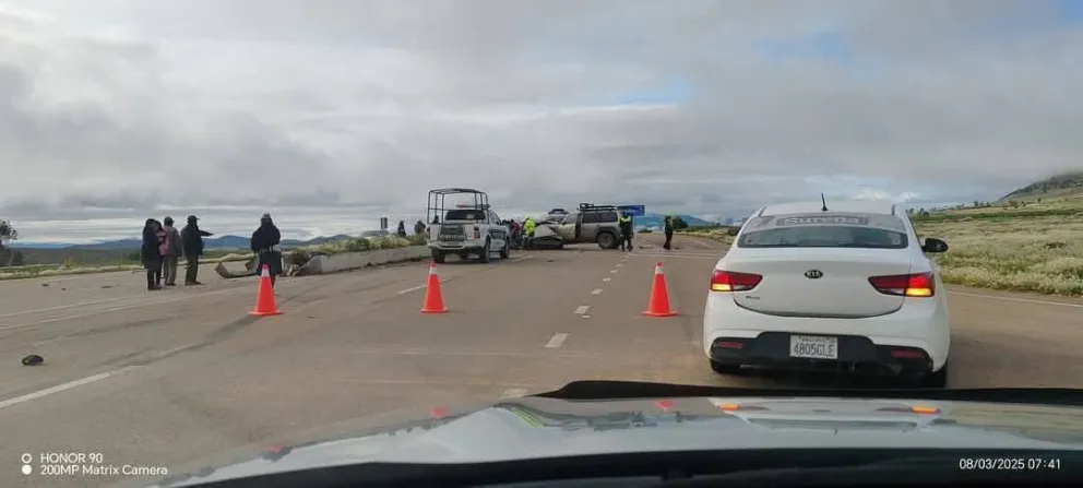 Una imagen del accidente ocurrido en la ruta Sucre - Yamparáez. Foto: Sucre Yala