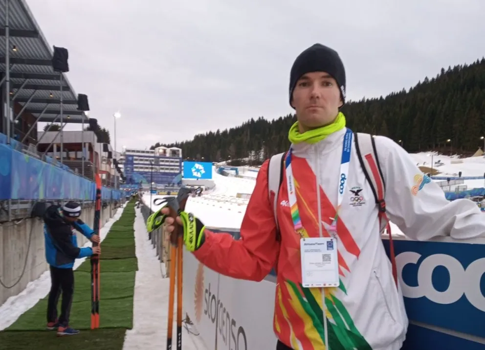 El deportista boliviano durante el evento de Noruega. Foto: Timo Grönlund.