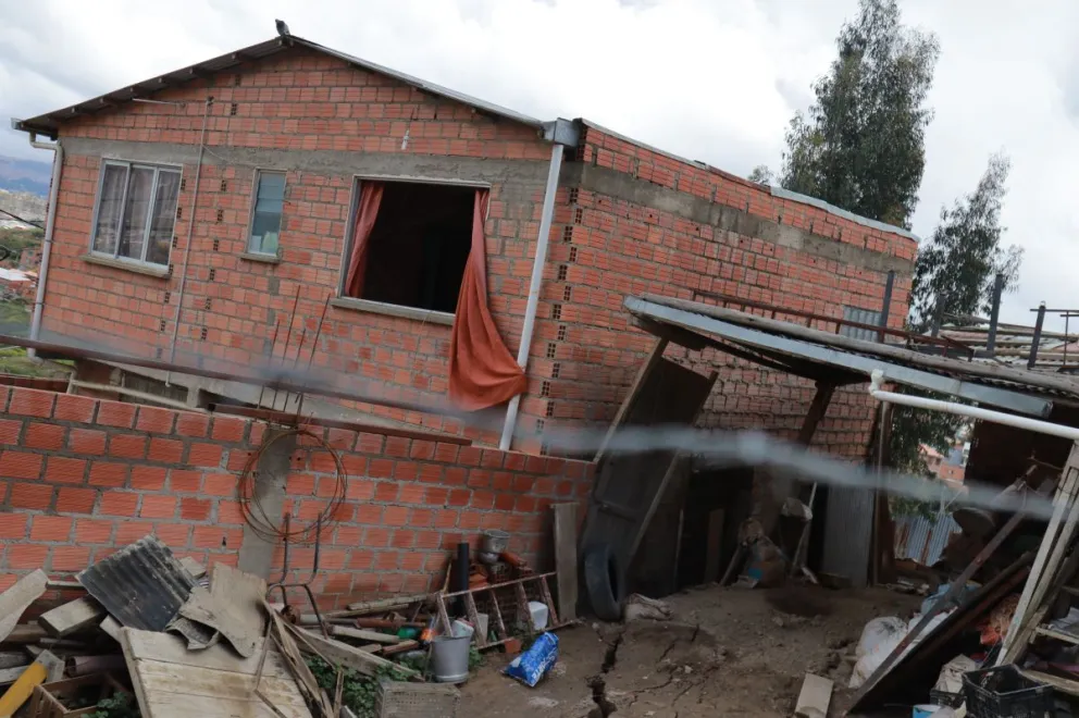 Una de las viviendas en riesgo. Foto: APG