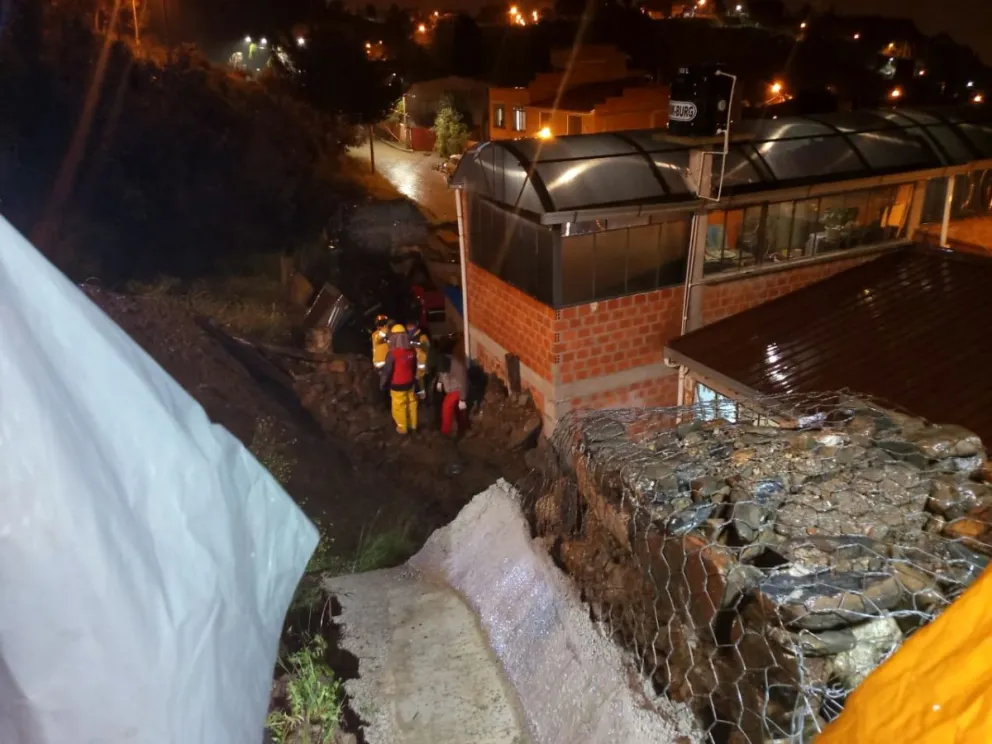 El punto afectado. Foto: Secretaria Municipal de Agua, Saneamiento, Gestión Ambiental y Riesgos