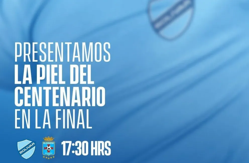 El arte del Club Bolívar anunciando el  nuevo horario.