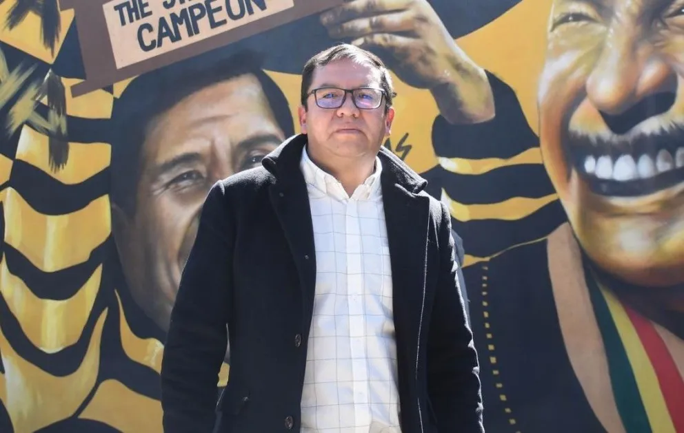 Héctor Montes en el Complejo Deportivo de Achumani del club The Strongest. Foto: APG