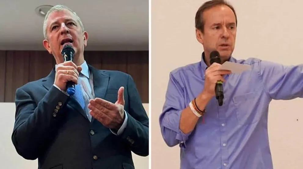 Branko Marincivik y Jorge Quiroga. Foto: Erbol