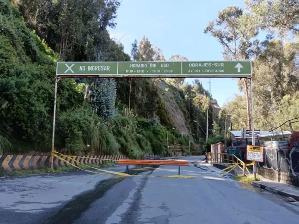 La avenida del libertador, en otra ocasión cuando también fue cortada Foto: Visión360