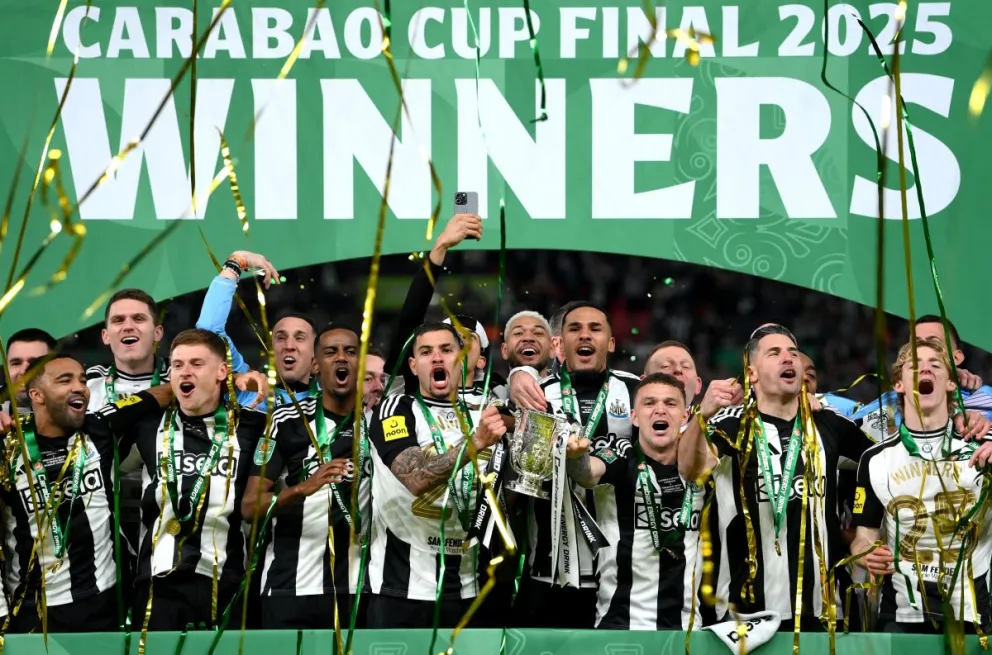La celebración de los jugadores del Newcastle. Foto: Newcastle