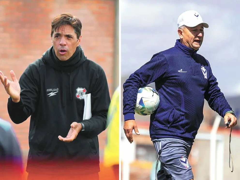 César Vigevani (izq.) y Dalcio Giovagnoli directores técnicos de Nacional Potosí y GV San José, respectivamente.