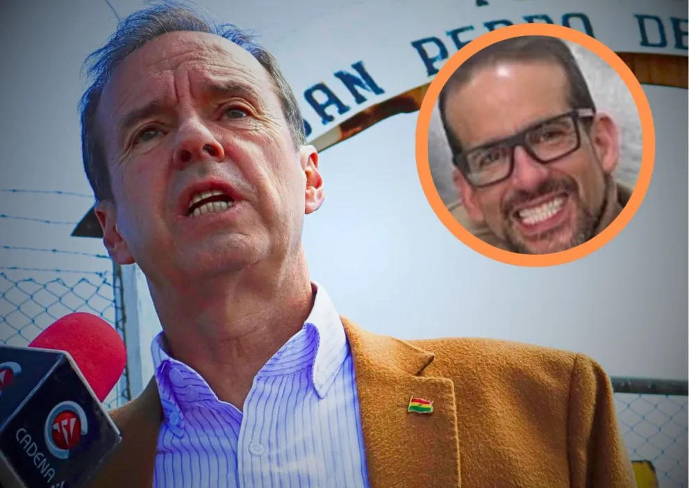 Tuto, durante una anterior visita que le realizó a Camacho en Chonchocoro. Fotos: APG y RRSS de Camacho 