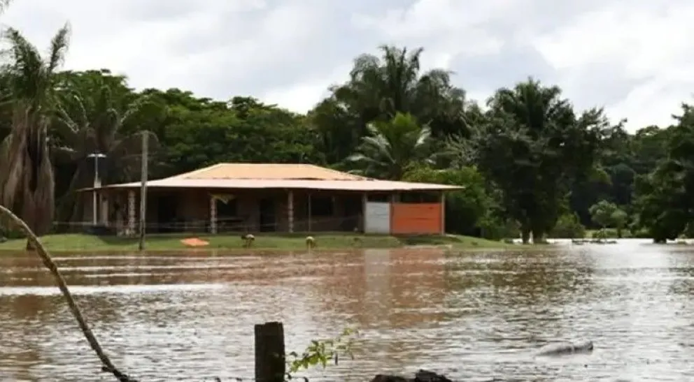 Municipio de San Borja afectado por las lluvias. Foto: Unitel