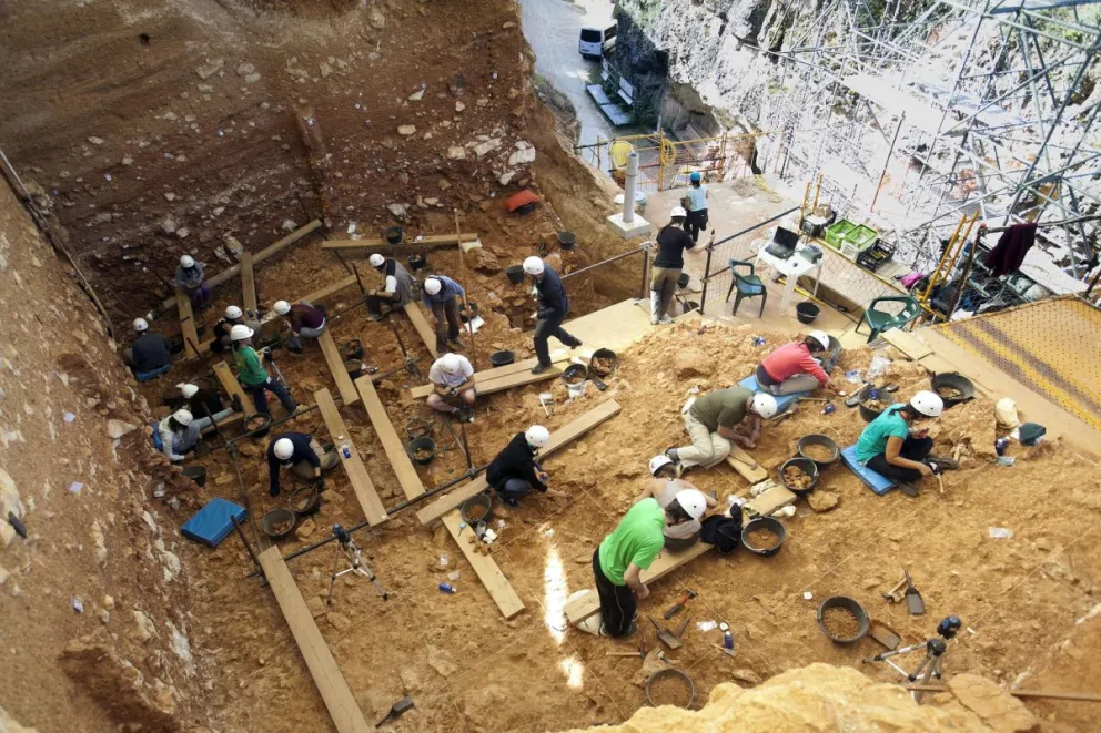 Trabajos en Gran Dolina, en los yacimientos arqueológicos de Atapuerca. EFE (Archivo)