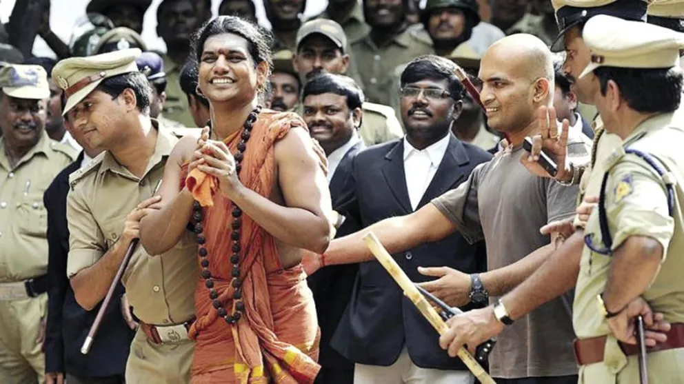 Nithyananda Paramashivam, el gurú y fundador de Kailasa, tiene cuentas pendiente con la justicia india. Foto: Getty Images