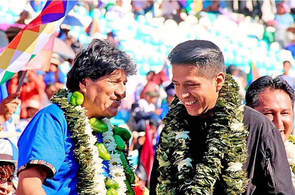 Evo Morales y Andronico Rodríguez en una fotografía de archivo.