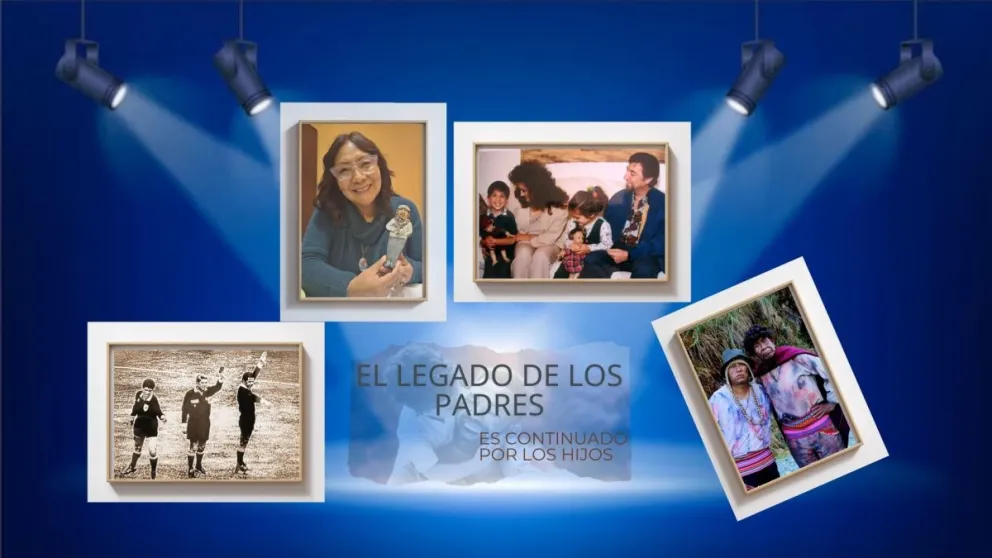 Marcelo Ortubé, Claribel Arandia, Jorge Luis Palenque y Guery Pozo recuerdan el legado de sus padres. FOTO: Jorge Soruco / Visión 360