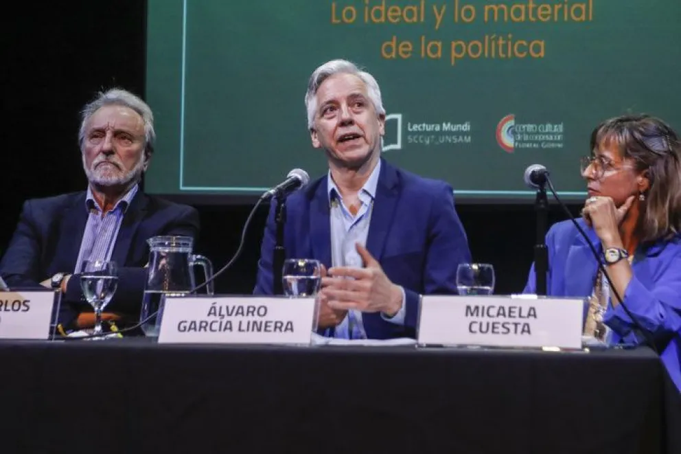 García Linera durante su disertación. Foto: Leandro Teysseire / Página 12