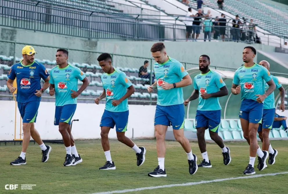 Entrenamiento de la selección brasileña. Foto: CBF.