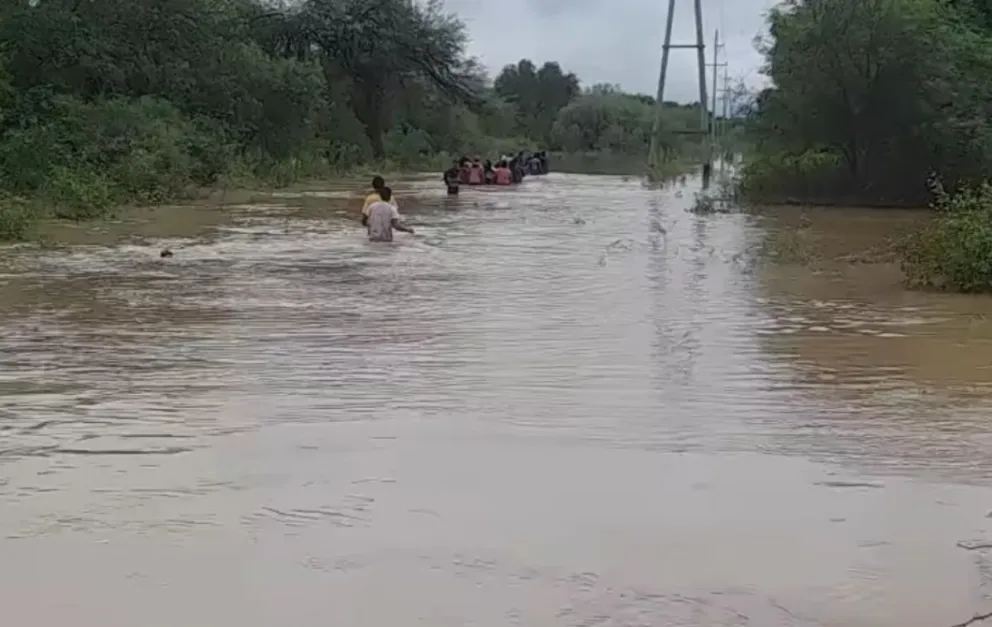 La crecida del río Pilcomayo, en Tarija. Foto: El País