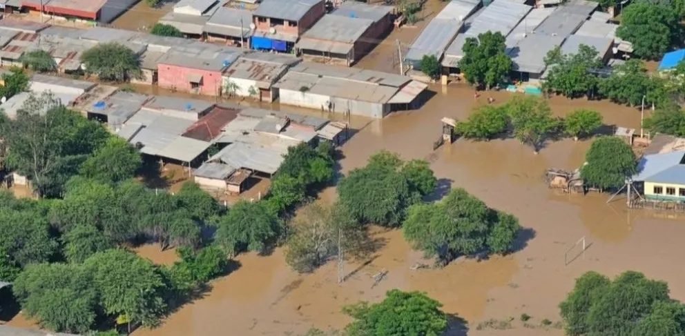 El desastre que ha ocasionado el desborde del río Pilcomayo. Foto: El País