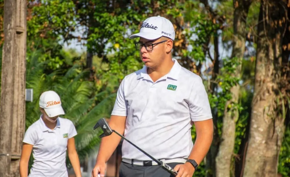 Quiroga durante el Sudamericano Juvenil. Foto: Paraná Country Club Golf.