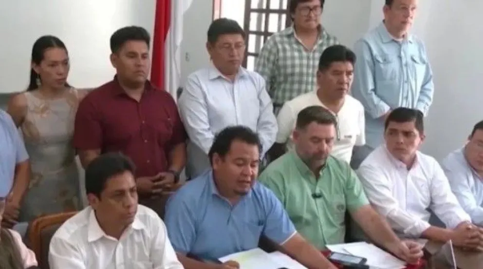 Integrantes del Comité Multisectorial en una conferencia de prensa.    Foto: Red Uno