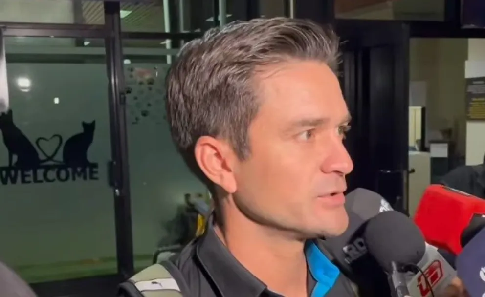 Joaquín Monasterio, el flamante DT de San Antonio, a su llegada a Cochabamba. Foto: captura de pantalla