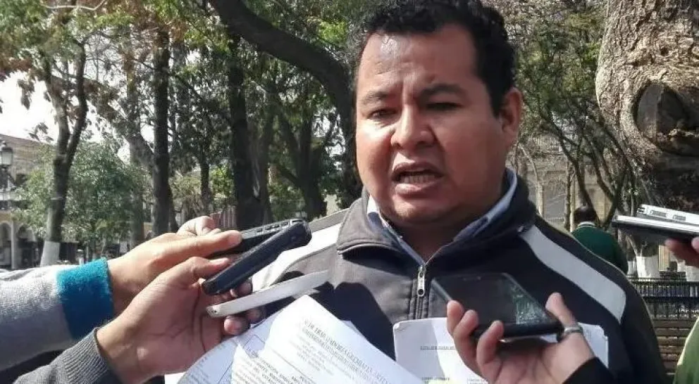 El secretario ejecutivo de la Confederación Nacional de Trabajadores Gremiales de Bolivia, César González. Foto: Radio Panamericana