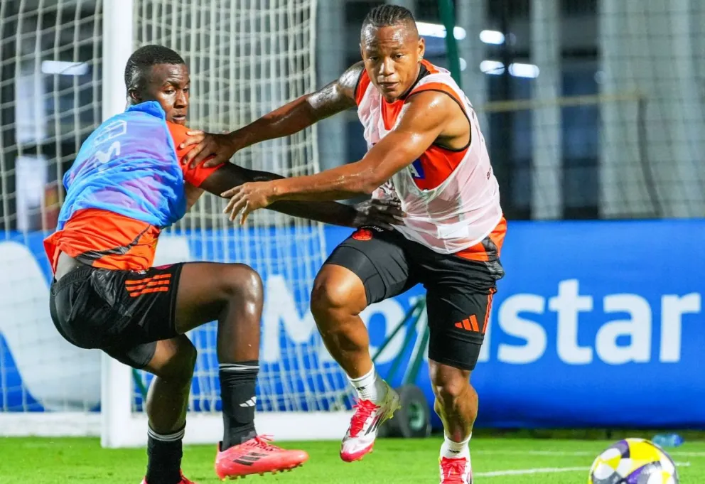 El cierre de prácticas del seleccionado cafetalero en Barranquilla. Foto: FCF