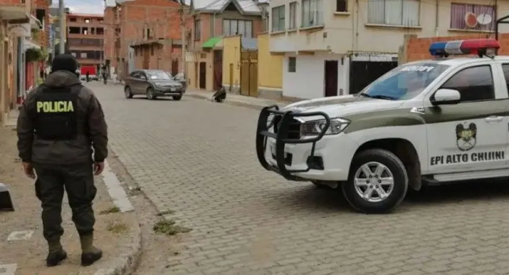 La Policía en un barrio alteño. Foto: Unitel (referencial)