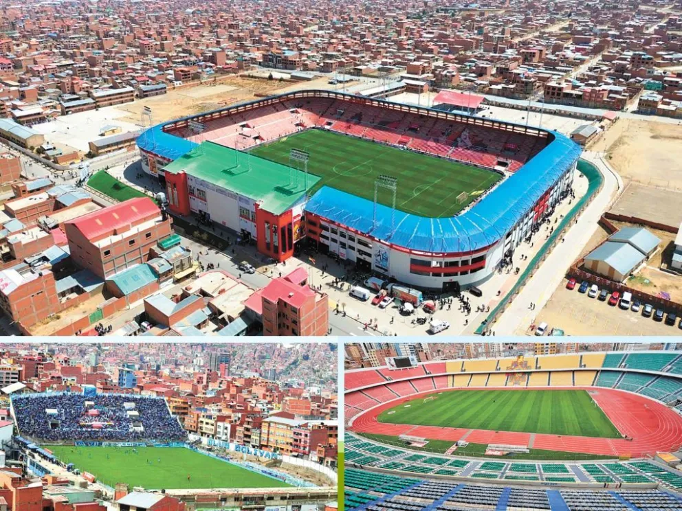 la Verde y los charrúas utilizarán desde esta tarde tres estadios en Bolivia por eliminatorias. Fotos: Archivo digital