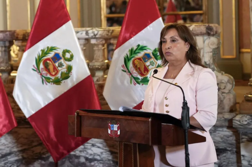 La presidenta de Perú, Dina Boluarte. Foto: EFE