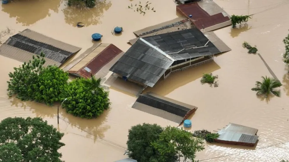 Las lluvias en algunas regiones ha provocado inundaciones por el desborde de ríos.. Foto: Abi